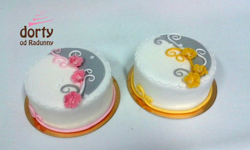 mini dorty-růžový a žlutý