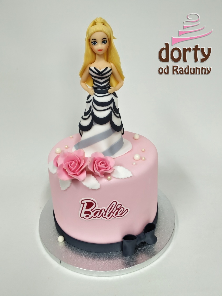 Barbie černo-bílé šaty