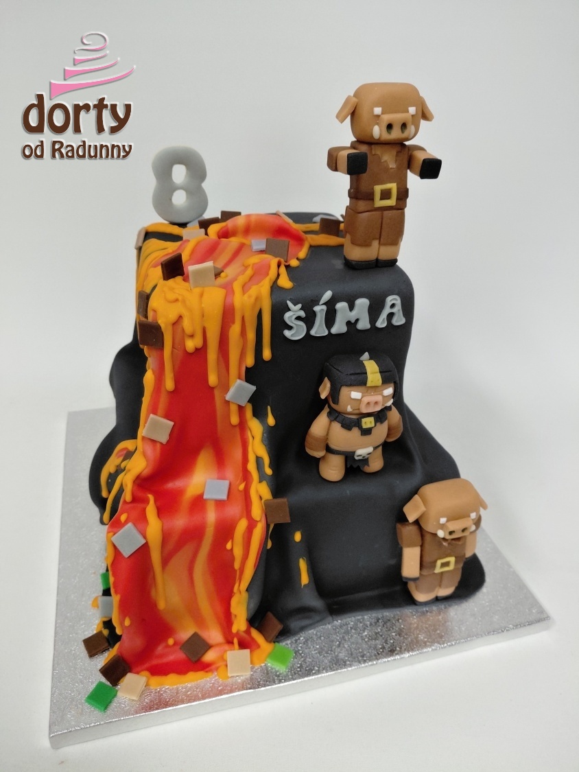 Minecraft sopka s pigliny